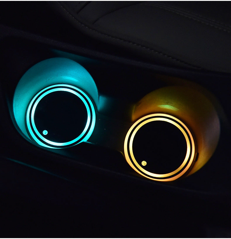 Colorful cup holder LED for car