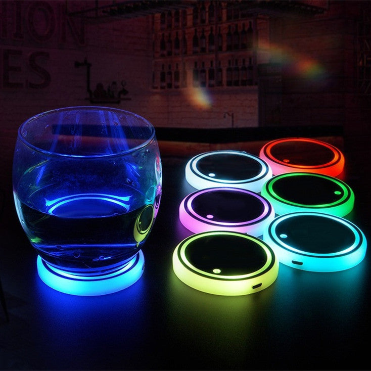 Colorful cup holder LED for car