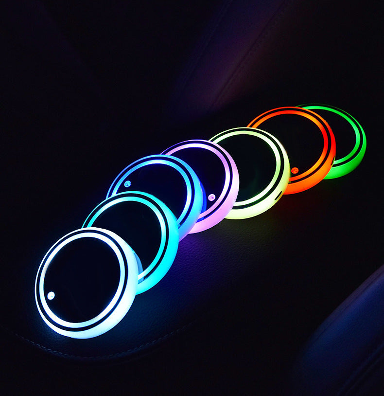 Colorful cup holder LED for car