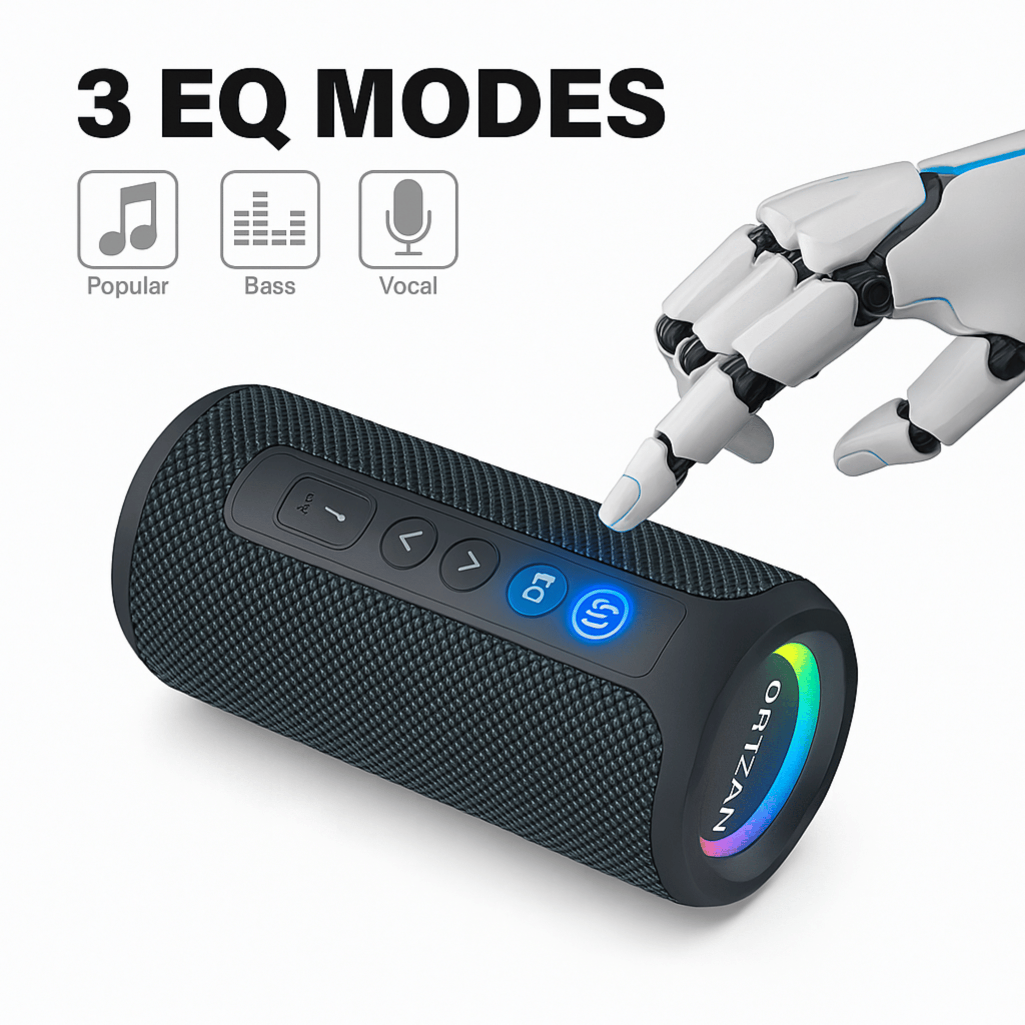 Ortizan 40W Bluetooth Speaker – Waterproof, Portable, 30H Playtime, Enhanced Bass