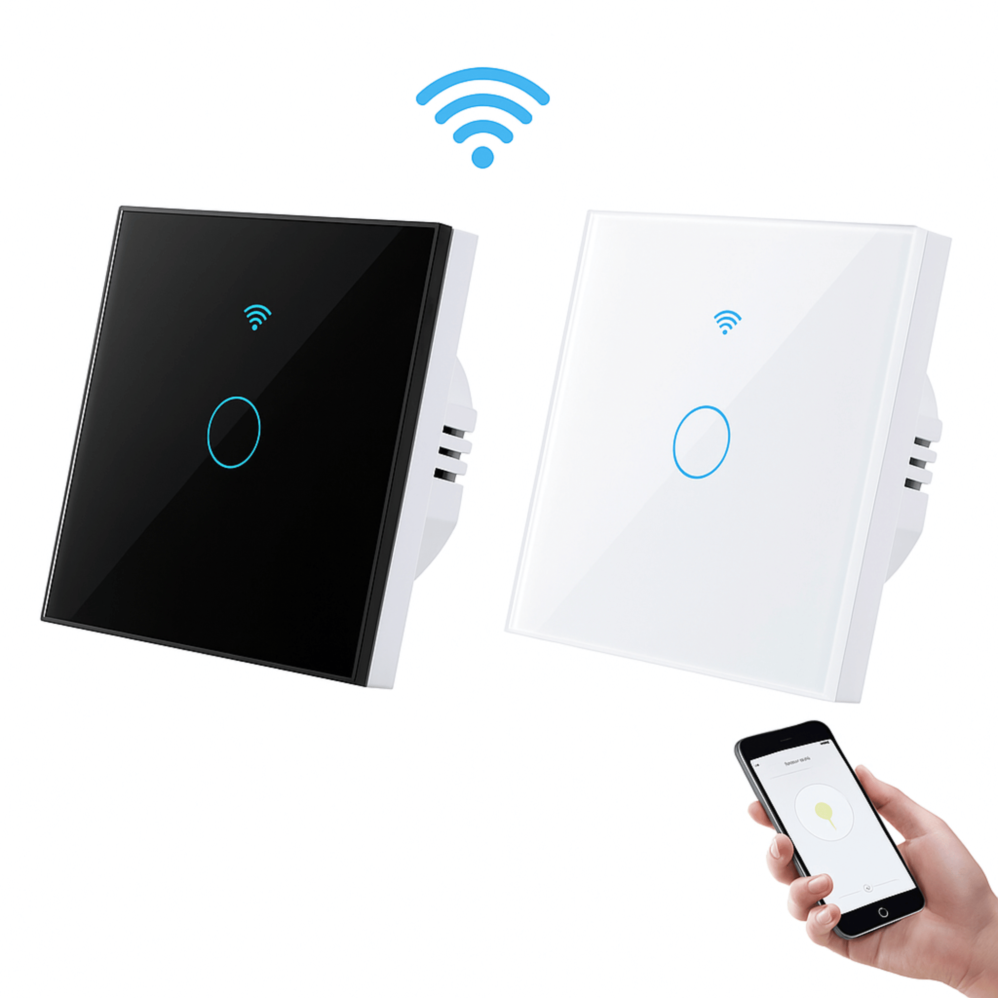 Tuya Smart WiFi Light Switch – No Neutral Needed, RF Remote & App Control | Alexa Compatible - Shantechs